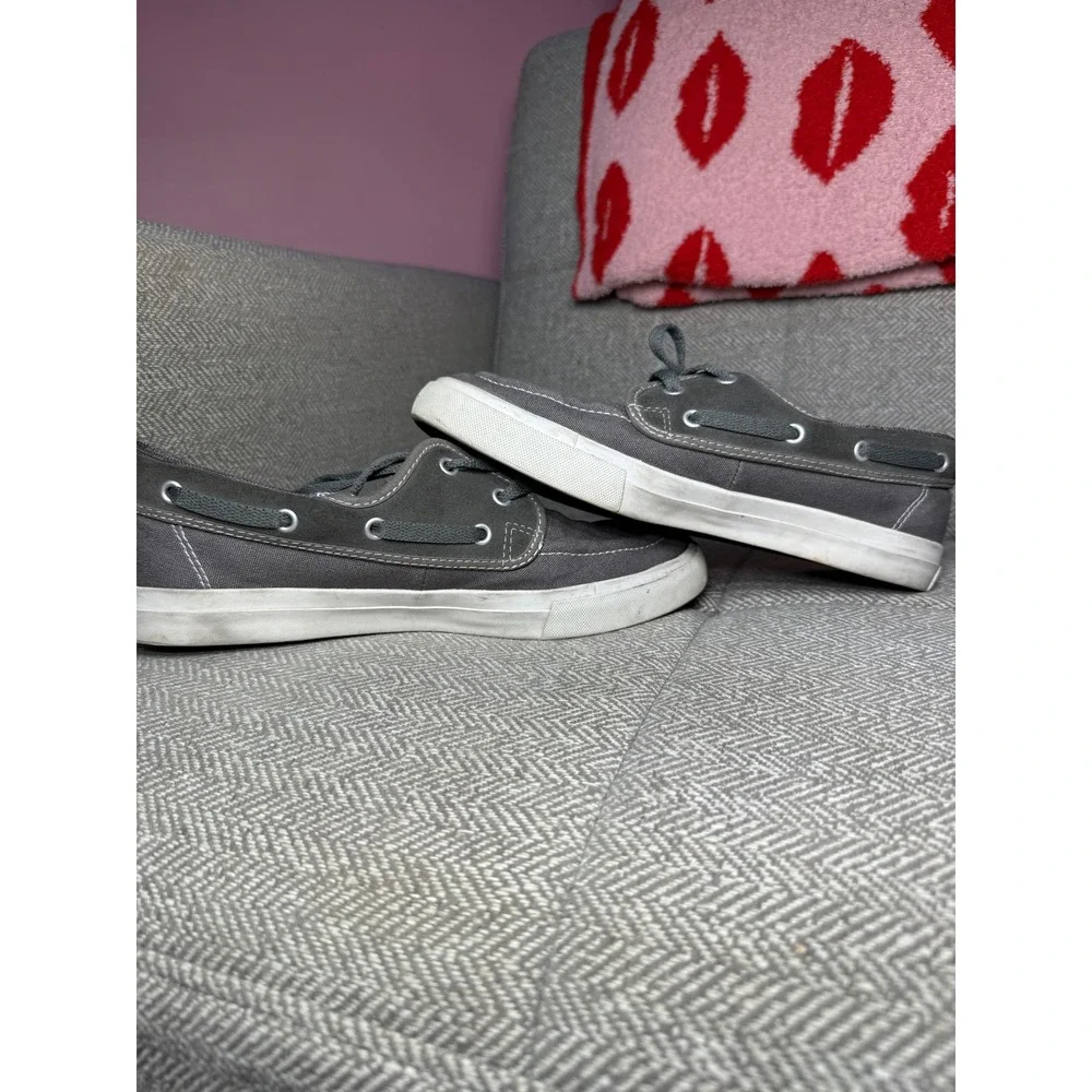 Converse Sea Star Boat Shoes‎ Grey Canvas Suede Mens 9.5 Womens 11